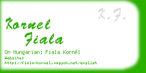 kornel fiala business card